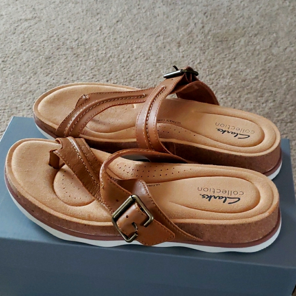 Clark's Collection, size 9, Brown Sandals, worn twice, SUPER COMFORTABLE 👌 😍